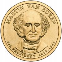 1 $ президенты США Мартин ван Бюрен 2008 P № 8