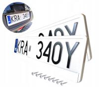 RAMKI NA REJESTRACJE METALIZOWANE RÓŻOWE + WKRĘTY