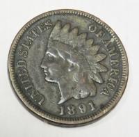 USA 1 cent 1891 Indian Head