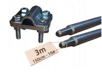 UZIOM складной молниеотвод комплект оцинкованный PV 2x1. 5M 3M fi 16mm