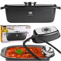 DUŻA BRYTFANNA GĘSIARKA GRANITOWA DO PIEKARNIKA NA INDUKCJĘ 5,5L DOZOWNIK