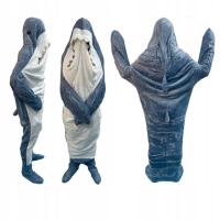 Strój karnawałowy Rekin Kocobluza Piżama Koc XXXL długość 230 dla wysokich