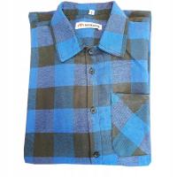 Koszula robocza flanelowa bawełna 100% w kratę podwyższona gramatura 180g/m