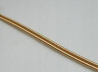 Przewód kabel płaski oplot złoty 2X0,5