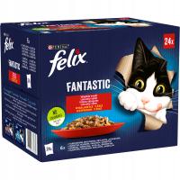 FELIX FANTASTIC MIX вкусов в желе корм для кошек 24x85g