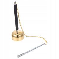 1SZT PRZENOŚNY SREBRNY DZWONEK MOSIĘŻNY DO CEREMONII I MEDYTACJI