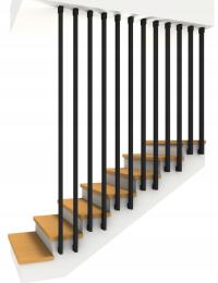 Balustrada pionowa barierka harfa stal montaż boczny 50x30mm SB-11/24 1mb