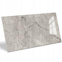 PŁYTKI ŁAZIENKOWE PODŁOGOWE ŚCIENNE GRES MARMUR CERONA GREY 60x120 POŁYSK