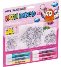 Farby Witrażowe Do Szkła 6 szt. Amos Dla Dzieci +3 Szablony Na Witraże