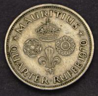 Mauritius - 1/4 rupees 1970