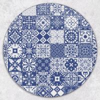 Okrągła Deska Szklana Do Serwowania Przekąsek Hiszpańskie Kafelki fi 30 cm