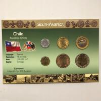 43874. Chile, set menniczy w oryginalnym opakowaniu (6 monet)