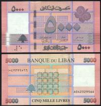 $ Liban 5000 LIVRES P-91c UNC 2021