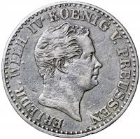 Prusy, Fryderyk Wilhelm IV, 2 i 1/2 grosza srebrnego 1842 A, Berlin