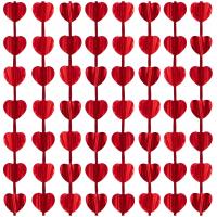KURTYNA DEKORACYJNA ZARĘCZYNY WALENTYNKI CZERWONE SERCA FOLIA TŁO ŚLUB 2x1m
