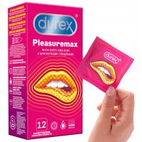 Презервативы Durex PLEASUREMAX в полоску с язычками