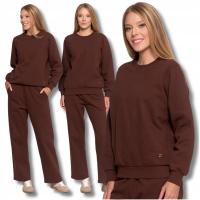 Wygodny dres ocieplany spodnie damskie bluza bez kaptura klasyk Moraj