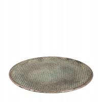 TACA METALOWA ZŁOTA okrągła dekoracja ozdoba 38cm