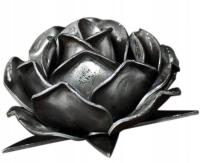 Pąk róży nitowany elementy kute 001.72 (79x79 mm H44 mm 1,5mm)