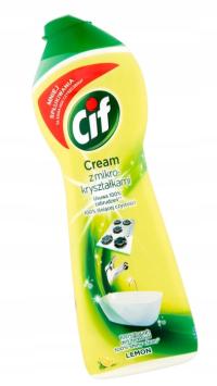 CIF MLECZKO Z MIKROKRYSZTAŁKAMI DO CZYSZCZENIA LEMON CREAM ŻÓŁTE 300 G