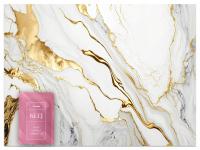 Фотообои для гостиной, белые мраморные элементы, золотой абстрактный камень 368x254
