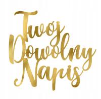 Топпер украшения торта ваша любая надпись золотое украшение надпись на торте злотый