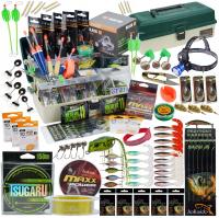 ZESTAW AKCESORIÓW WĘDKARSKICH SPŁAWIK GRUNT SPINNING SKRZYNKA ALL HOKKAIDO