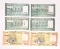 LIBAN - ZESTAW BANKNOTÓW (NR 1)