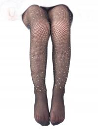 Dziewczęce Kabaretki Cyrkonie Czarne