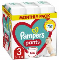 Pieluchomajtki Pampers Pants Rozmiar 3 186 szt.