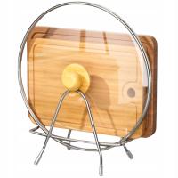 STOJAK ORGANIZER UCHWYT NA DESKI POKRYWKI METALOWY SREBRNY