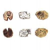 ZESTAW 3 NIEUMARŁYCH METALOWYCH MONET LARP RPG