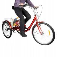 24-дюймовый красный трехколесный велосипед для взрослых