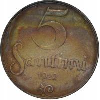Łotwa 5 santimów 1922