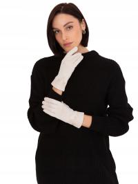 Dotykowe RĘKAWICZKI pięciopalczaste damskie ZE WSTAWKAMI