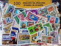 Zestaw 100 znaczków pocztowych - ZNACZEK NA ZNACZKU