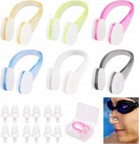 6 PAR KLIPSY DO NOSA ZATYCZKI DO USZU PŁYWANIE W BASENIE WODZIE DLA DZIECI