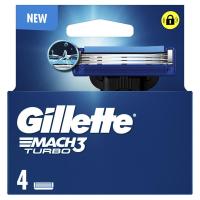 Gillette Mach3 TURBO - Wkłady wymienne do maszynek Mach3 / 4szt.