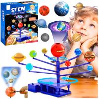 Układ Słoneczny 3D DIY Edukacyjny STEM Planety Projektor LED Prezent Święta