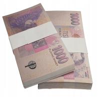 Korony czeskie pieniądze banknoty nauki gry zabawy edyjacyjne 1000kc 100szt
