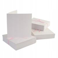 Набор карт и конвертов 50 шт. квадратный белый