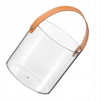 Małe wiadro z lodu przezroczyste wiadro wino z uchwytem nowoczesne LF