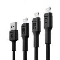 Zestaw 3x Kabel GC Ray USB-A - Lightning LED 30cm 120cm 200cm do iPhone