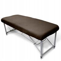 Prześcieradło frotte na stół do masażu (70-80 x 200 cm) - brązowe