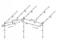 Stelaż przedsionka pełnego 25mm 905-1155cm Stal