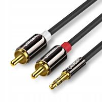 Kabel Ugreen AV116 minijack (3,5 mm) - 2x RCA (cinch) 1 m