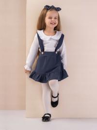 Bluzka z długim rękawem dla dziewczynki biała, Nicol