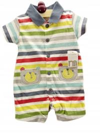 91__Mothercare__letni rampers dziecięcy PASKI__62__NOWY
