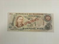 Filipiny - 10 piso - specimen - UNC