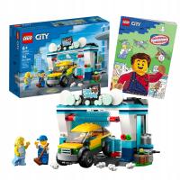 ORYGINALNY Zestaw - LEGO City MYJNIA Samochodowa + KOLOROWANKA z naklejkami